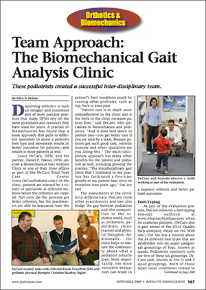 The Biomechanical Gait Analysis Clinic